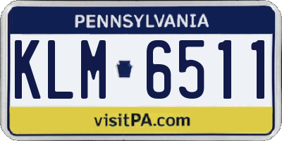 PA license plate KLM6511