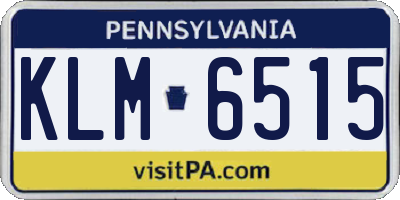 PA license plate KLM6515