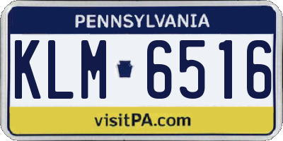 PA license plate KLM6516