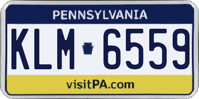 PA license plate KLM6559