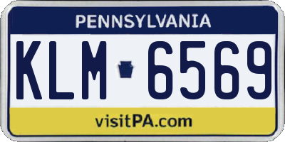 PA license plate KLM6569