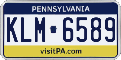 PA license plate KLM6589
