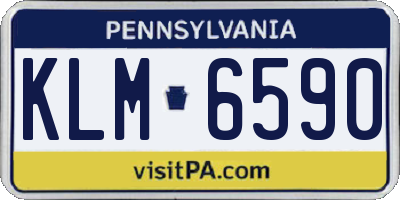 PA license plate KLM6590