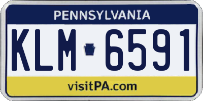 PA license plate KLM6591