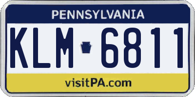PA license plate KLM6811
