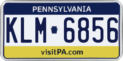 PA license plate KLM6856