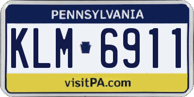 PA license plate KLM6911