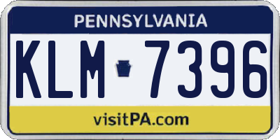 PA license plate KLM7396