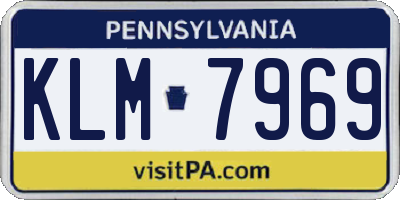PA license plate KLM7969