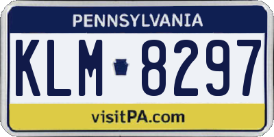 PA license plate KLM8297