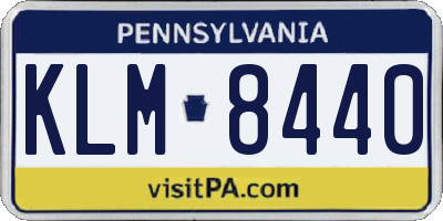 PA license plate KLM8440