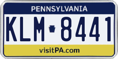 PA license plate KLM8441