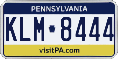 PA license plate KLM8444