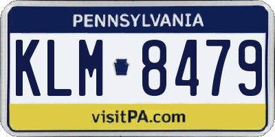 PA license plate KLM8479