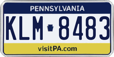 PA license plate KLM8483