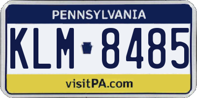 PA license plate KLM8485