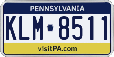 PA license plate KLM8511