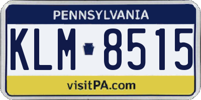 PA license plate KLM8515
