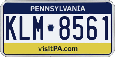 PA license plate KLM8561