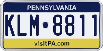 PA license plate KLM8811