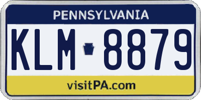 PA license plate KLM8879