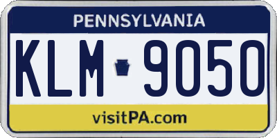 PA license plate KLM9050