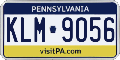 PA license plate KLM9056