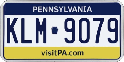 PA license plate KLM9079