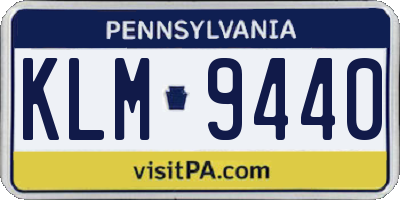 PA license plate KLM9440