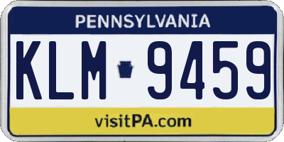 PA license plate KLM9459