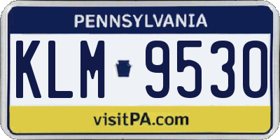 PA license plate KLM9530