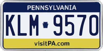 PA license plate KLM9570