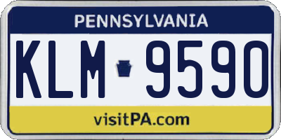 PA license plate KLM9590