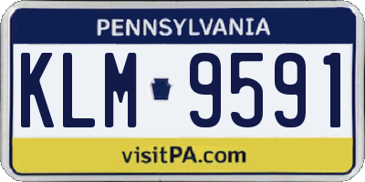 PA license plate KLM9591