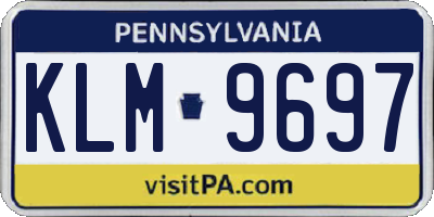 PA license plate KLM9697