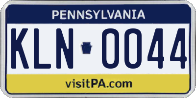 PA license plate KLN0044