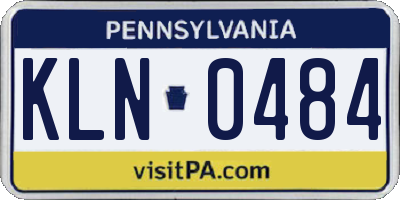 PA license plate KLN0484