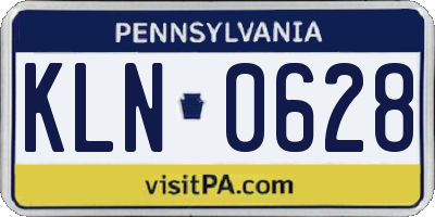 PA license plate KLN0628