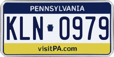 PA license plate KLN0979