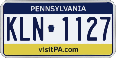 PA license plate KLN1127