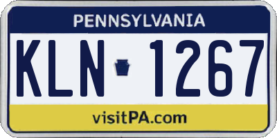 PA license plate KLN1267