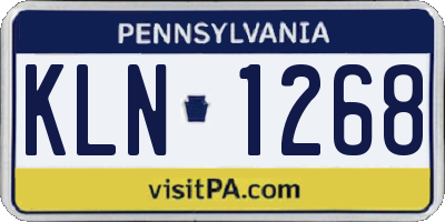 PA license plate KLN1268