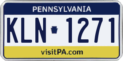 PA license plate KLN1271