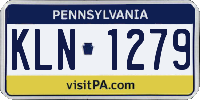 PA license plate KLN1279