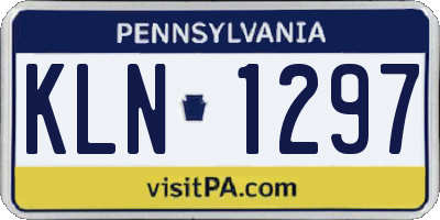 PA license plate KLN1297