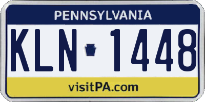 PA license plate KLN1448