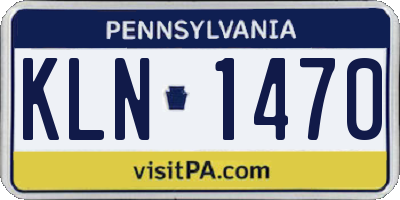 PA license plate KLN1470