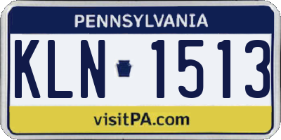 PA license plate KLN1513