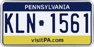 PA license plate KLN1561