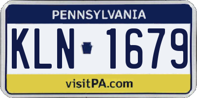 PA license plate KLN1679